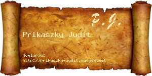 Prikaszky Judit névjegykártya